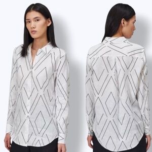 EQUIPMENT FEMME 100% Linen Essential Shirt Long Sleeve Button Front US Sz L